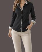 Burberry London damesblouse maat 36/38, Kleding | Dames, Zwart, Ophalen of Verzenden, Zo goed als nieuw, Burberry