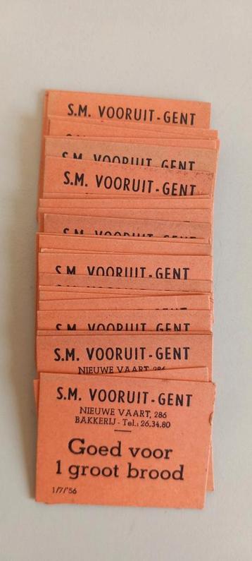 Tickets de rationnement Vooruit, Enlèvement ou Envoi