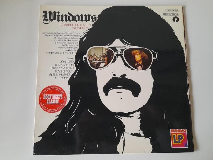 LP Jon Lord (Deep Purple) - Windows - Continuo sur Bach 1974, CD & DVD, Vinyles | Classique, Enlèvement ou Envoi