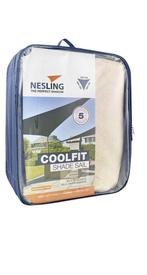 Nesling schaduwdoek driehoek + 2 Carpri palen met haken, Tuin en Terras, Schaduwdoeken, Ophalen, Zo goed als nieuw