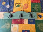 Vintage kapstok, groen met als haakjes hoofden, Huis en Inrichting, Woonaccessoires | Kapstokken, Wandkapstok, Gebruikt, Geen idee