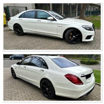 MB S550L AMG 2016 w222 80.000km euro 6b VOLLEDIGE OPTIE, Auto's, Automaat, Euro 6, Wit, Bruin