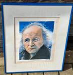 Pastel Léo Ferre signe Carles 92, Antiek en Kunst, Kunst | Tekeningen en Fotografie, Ophalen of Verzenden