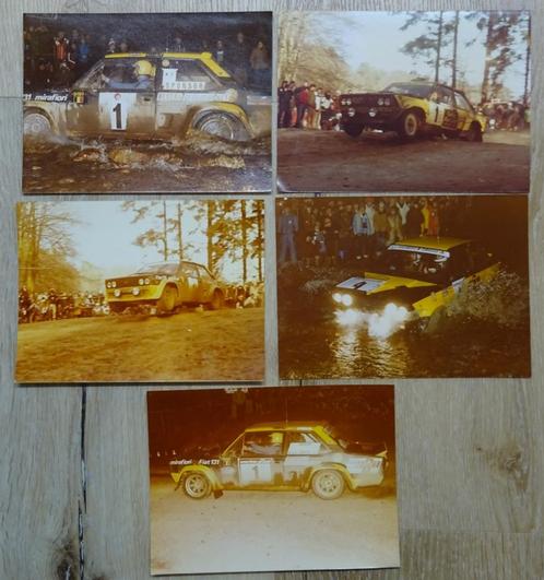 5x photo originale Fiat 131 Abarth rallye Didi Lux Pauly 78, Collections, Marques automobiles, Motos & Formules 1, Comme neuf