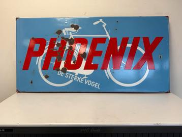 Panneau d'affichage en émail pour vélos PHOENIX, Enlèvement, Utilisé, Panneau publicitaire