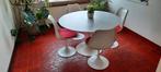Set tafel en stoelen "Tulip"hoge kwaliteitKnoll?ca1960/1970, Rond, Gebruikt, Ophalen of Verzenden