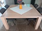 eettafel vierkant eik, Huis en Inrichting, Ophalen, Gebruikt, 150 tot 200 cm, Vijf personen of meer