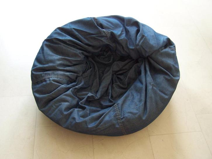 Zitzak jeans, Huis en Inrichting, Zitzakken, Gebruikt, Zitzak, Blauw, Ophalen of Verzenden
