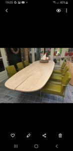 Boomstamtafel ovaal gezagen! 3.60 x 1.00 x 7, Ophalen of Verzenden, Nieuw, Ovaal, Overige houtsoorten