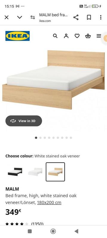 IKEA Malm bed, Huis en Inrichting, Slaapkamer | Bedden, Ophalen, Gebruikt