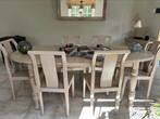 Tafel & 6 stoelen, Huis en Inrichting, Tafels | Eettafels, Ophalen, 200 cm of meer, 50 tot 100 cm, Vijf personen of meer