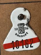 Fietsplaat 1938 met rode streep. Plaque velo Taksplaten, Ophalen of Verzenden