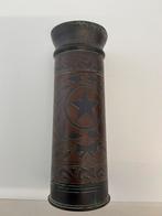 Trench art beschilderde en gegraveerde obus, Ophalen of Verzenden