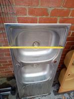Évier inox 2 bacs, Maison & Meubles, Enlèvement