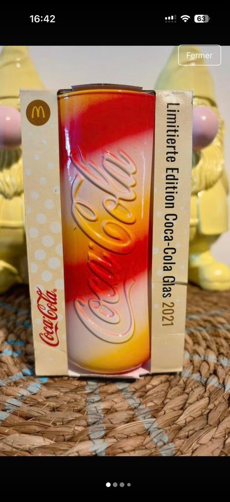 Verre Coca-Cola McDonald's 2021 - Édition Limitée 50 ans, Collections, Verres & Petits Verres, Neuf, Verre à soda, Enlèvement