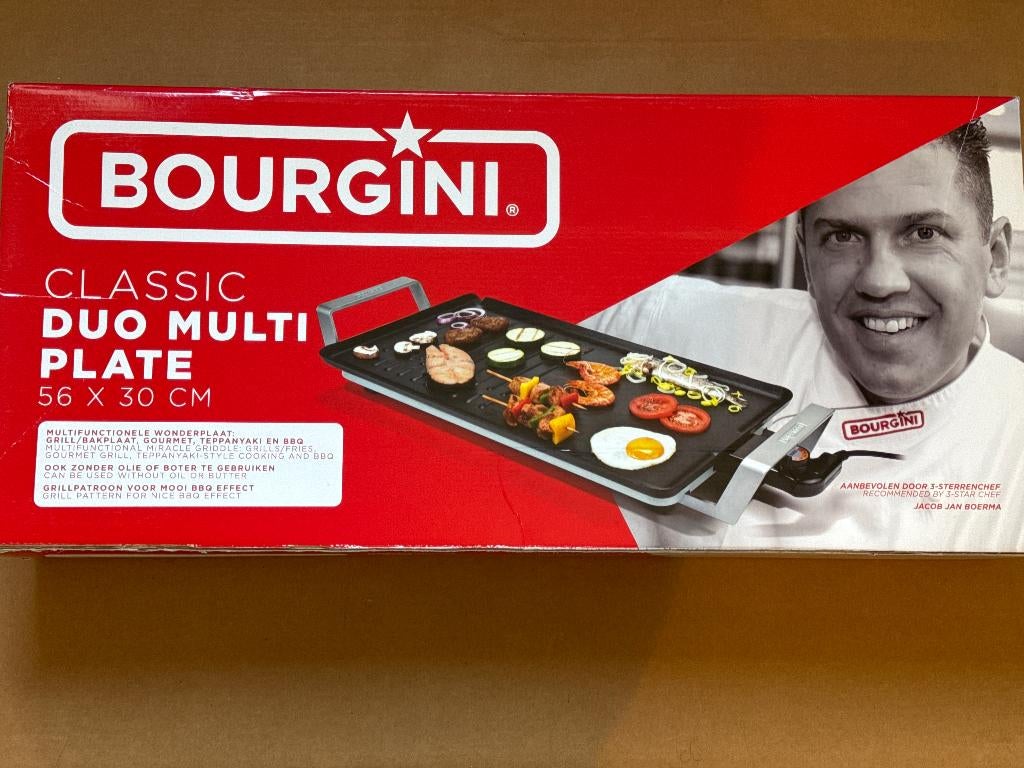 plancha Bourgini classic duo multi plate 56x30cm NEUF, Enlèvement ou Envoi, Neuf