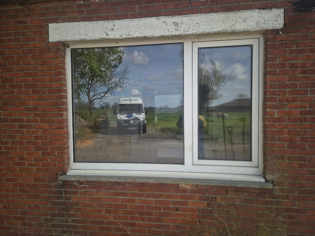 Pvc ramen en deuren, Ophalen, Gevelraam of Ruit, Gebruikt, 120 tot 160 cm