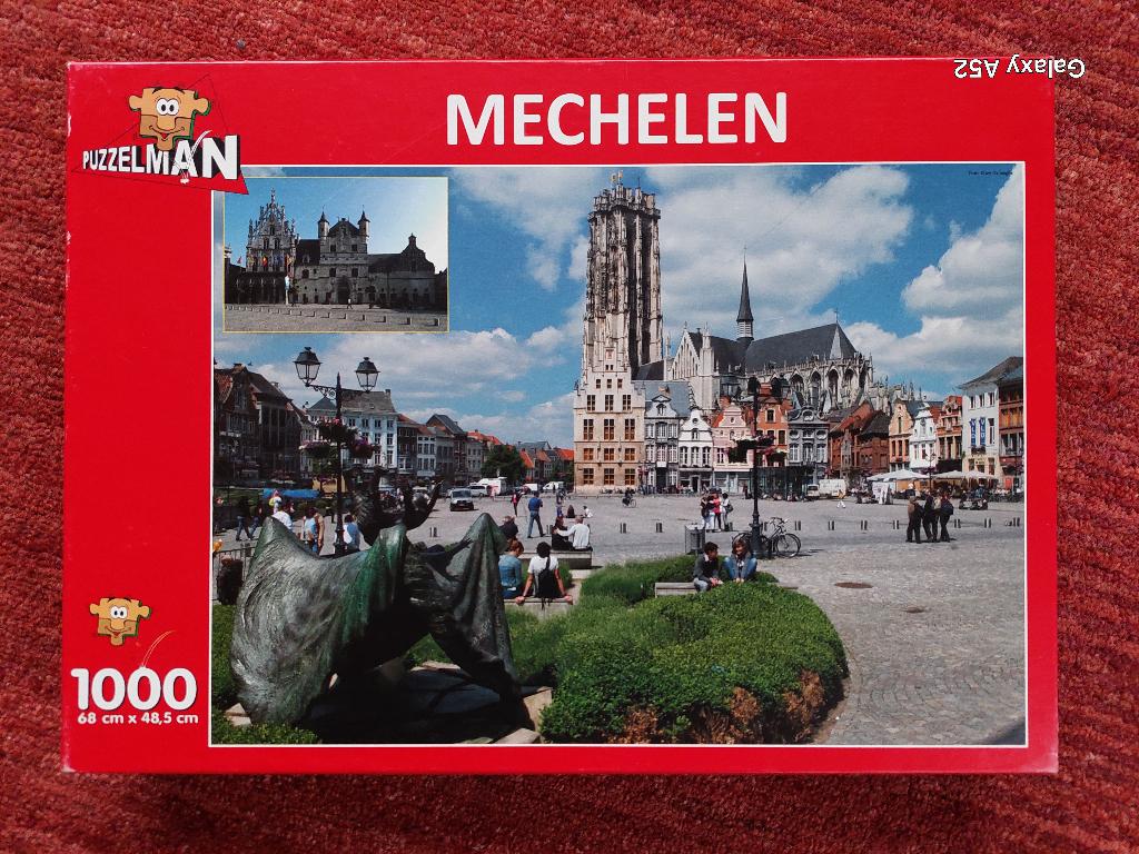 Puzzel 1000 st - Puzzelman - Mechelen Grote Markt, Hobby en Vrije tijd, Ophalen of Verzenden, 500 t/m 1500 stukjes, Zo goed als nieuw