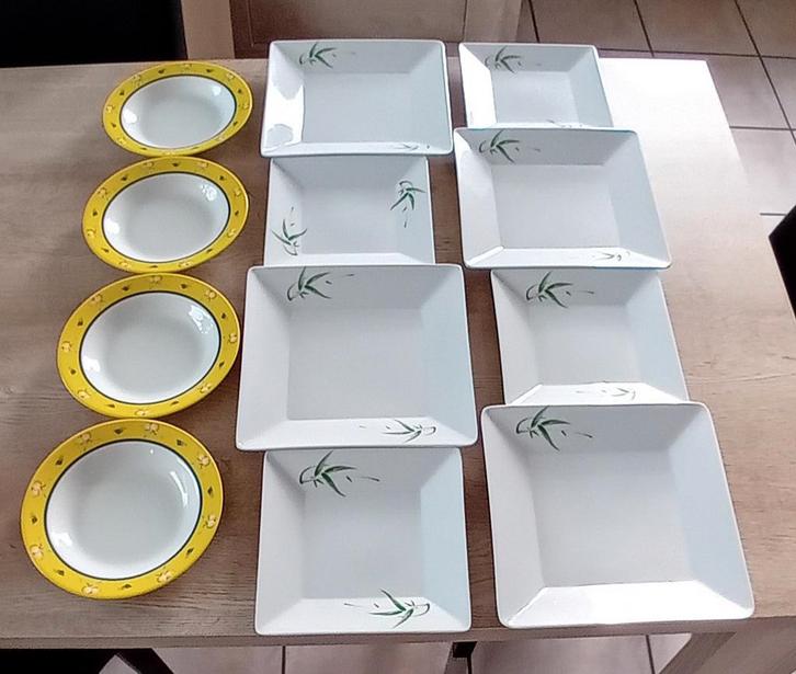 Ensemble d'assiettes en plastique réutilisables, Maison & Meubles, Cuisine | Vaisselle, Neuf, Assiettes(s), Autres styles, Autres matériaux