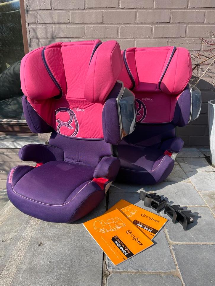 Cybex Solution X2-fix Rose/Violet (girly), Enfants & Bébés, Sièges auto, Utilisé, Autres marques, 15 à 36 kg, Isofix, Dossier réglable