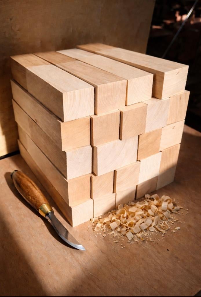 Blocs TILLEUL 65x65mm- Sculpture/tournage, Divers, Divers Autre, Neuf, Enlèvement ou Envoi