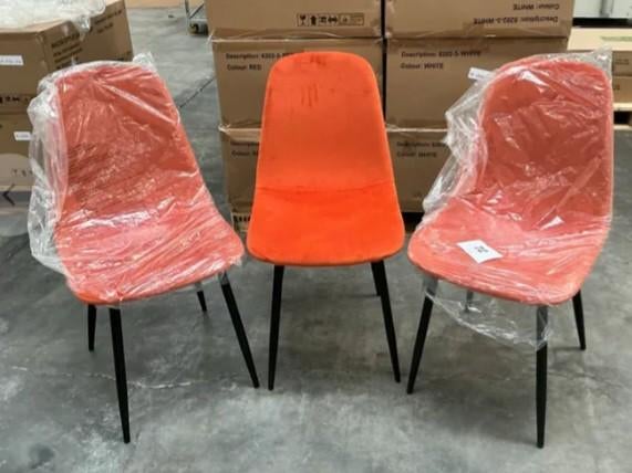 3st nieuwe eetkamerstoel fluweel, Maison & Meubles, Chaises, Neuf, Trois, Autres couleurs, Enlèvement