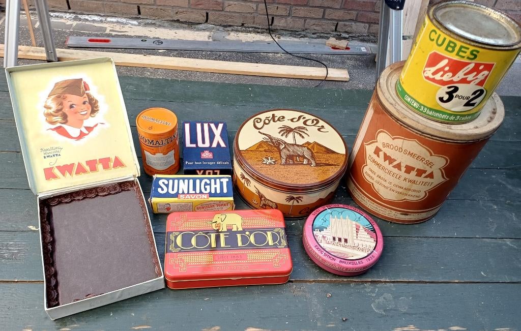 Lot de boîtes alimentation Belge époque WWII, Collections, Objets militaires | Seconde Guerre mondiale, Enlèvement ou Envoi