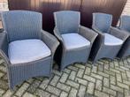 4 lloyd loom stoelen nieuwe kussens Vincent Sheppard, Ophalen, Gebruikt