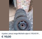 4 jantes avec des  pneus neige  Peugeot Partner et Citroën