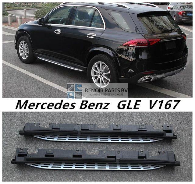 Dorpel Mercedes GLE W167 V167 Zijskirt Treeplanken Side Step, Auto-onderdelen, Carrosserie, Links, Gebruikt, 6 maanden garantie