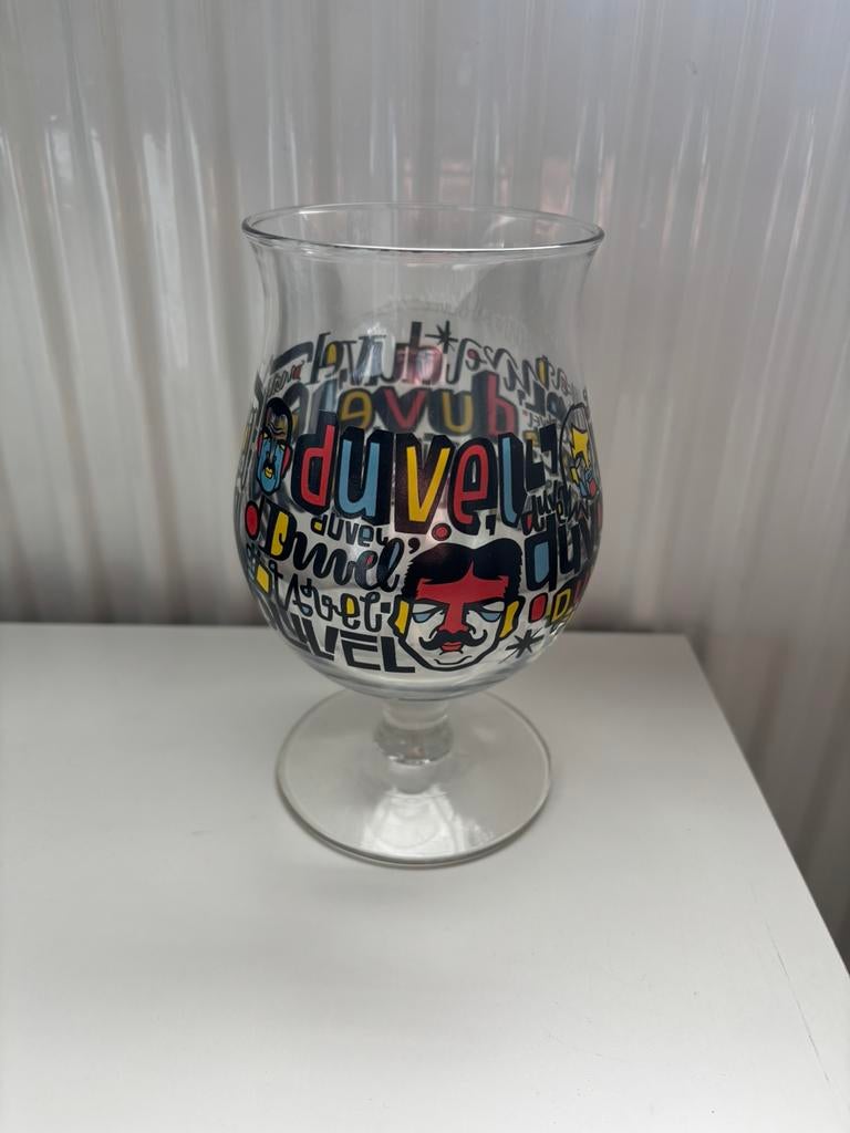 Duvel glas Dennis Meyer USA, Ophalen of Verzenden, Zo goed als nieuw