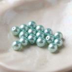 lot kralen 16 lichtblauwe glasparels 8mm, Enlèvement ou Envoi, Neuf, Perle