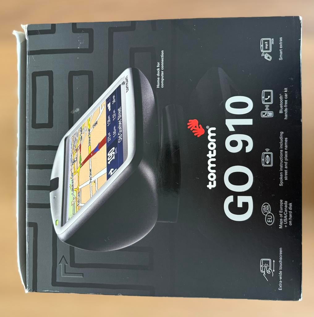 tomtom GO 910, navigatie systeem met karten EU, VS en Canada, Auto diversen, Autonavigatie, Zo goed als nieuw, Ophalen