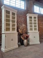 2x eiken buffetkast/vitrinekast GRATIS LEVERING, Huis en Inrichting, Kasten | Buffetkasten, Ophalen, Flamant, 50 tot 100 cm, Zo goed als nieuw