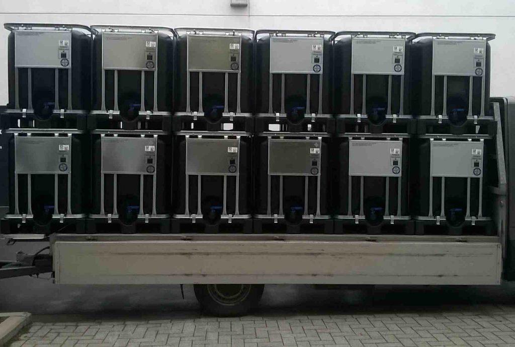 Cuve IBC 600 litres neuve - Noir FDA ouverture 150mm, Jardin & Terrasse, Barils de pluie, Neuf, 150 litres ou plus, Enlèvement ou Envoi