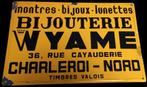 emaille "Bijouterie Wyame" Charleroi. uit 1972., Panneau publicitaire, B, Enlèvement ou Envoi, B