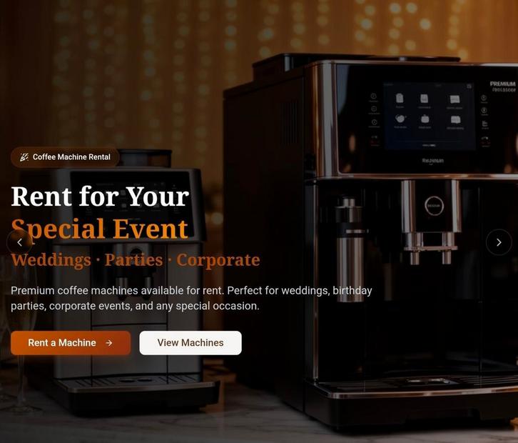 Verhuur - Loc : Professionele koffiemachines events, Elektronische apparatuur, Koffiezetapparaten, Ophalen of Verzenden