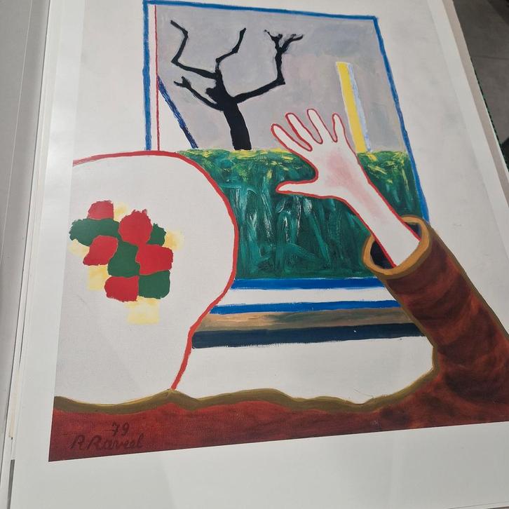 Roger Raveel ,  een gebaar , een schilderij 1979, Antiek en Kunst, Kunst | Litho's en Zeefdrukken, Ophalen of Verzenden