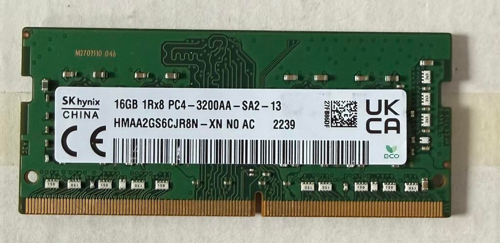Hynix 16GB  1Rx8 PC4  3200AA SA2-13., Computers en Software, RAM geheugen, Ophalen of Verzenden, Zo goed als nieuw