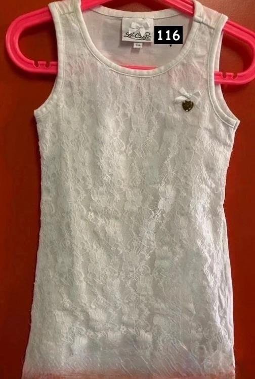 Robe blanche en dentelle douce Le Chic doublée - taille 116, Enfants & Bébés, Vêtements enfant | Taille 116, Comme neuf, Fille