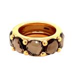 Pommelato Iconic Smokey Topaz  gouden ring 18 K, Handtassen en Accessoires, Ringen, Ophalen, Zo goed als nieuw, Met edelsteen