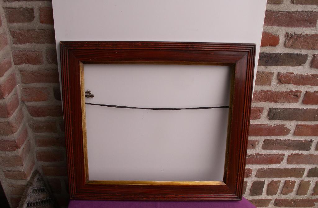 Kader / lijst retro, met goud en bruin., Antiek en Kunst, Antiek | Woonaccessoires, Ophalen of Verzenden