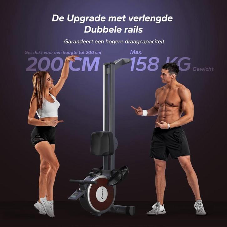 Merach Magnetische roeimachine met bluetooth, Sport en Fitness, Fitnessapparatuur, Zo goed als nieuw, Roeitrainer, Armen, Benen