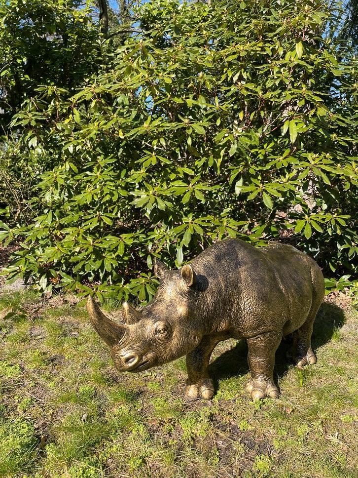 Statue de rhinocéros, étang, piscine, jardin 100 cm, Jardin & Terrasse, Statues de jardin, Neuf, Animal, Synthétique, Enlèvement