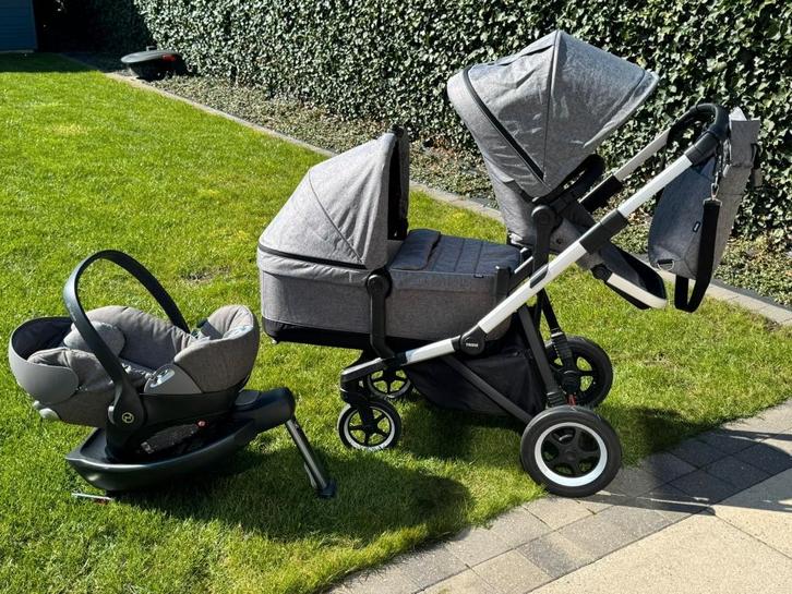 Thule Sleek compleet + Cybex Cloud i-Size autostoel, Kinderen en Baby's, Kinderwagens en Combinaties, Zo goed als nieuw, Kinderwagen