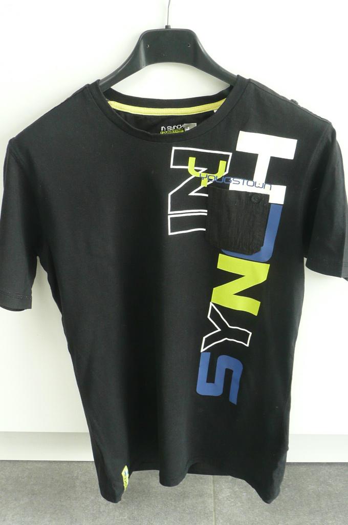 Zwarte T-shirt (K433) NIEUW, Kinderen en Baby's, Kinderkleding | Maat 170, Nieuw, Ophalen of Verzenden, Jongen, Shirt of Longsleeve