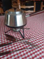 Inox fonduestel, Elektronische apparatuur, Fonduesets, Ophalen, Zo goed als nieuw, Brander