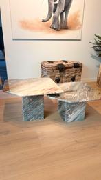 Table d'appoint en marbre 2 pièces, Enlèvement, Comme neuf