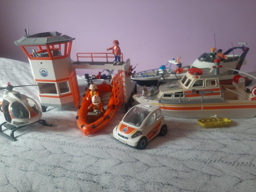 Playmobil kustwacht met 4 boten, Ophalen of Verzenden