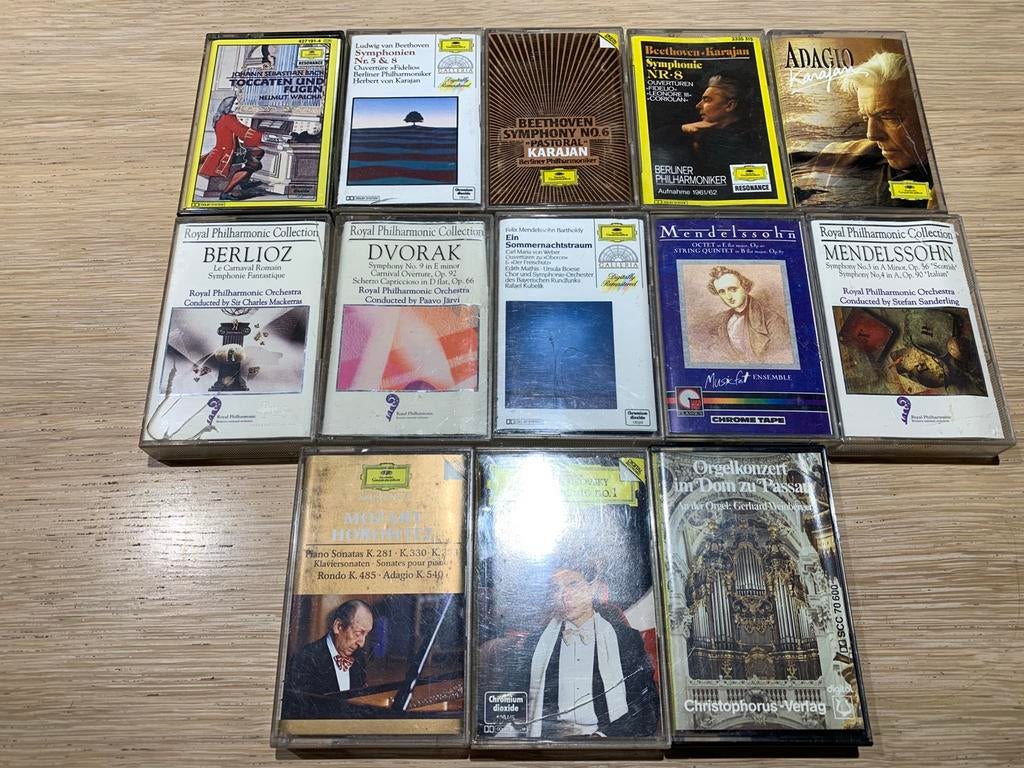 13 cassettebandjes klassieke muziek, Cd's en Dvd's, Cassettebandjes, Ophalen of Verzenden, Gebruikt, Klassiek, Origineel